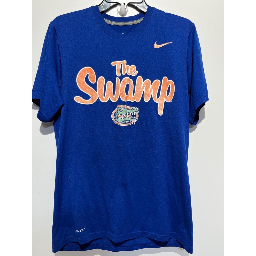 Nike Florida Gators The Swamp Dri-FIT Blue Graphic T-Shirt Mens Medium NCAA